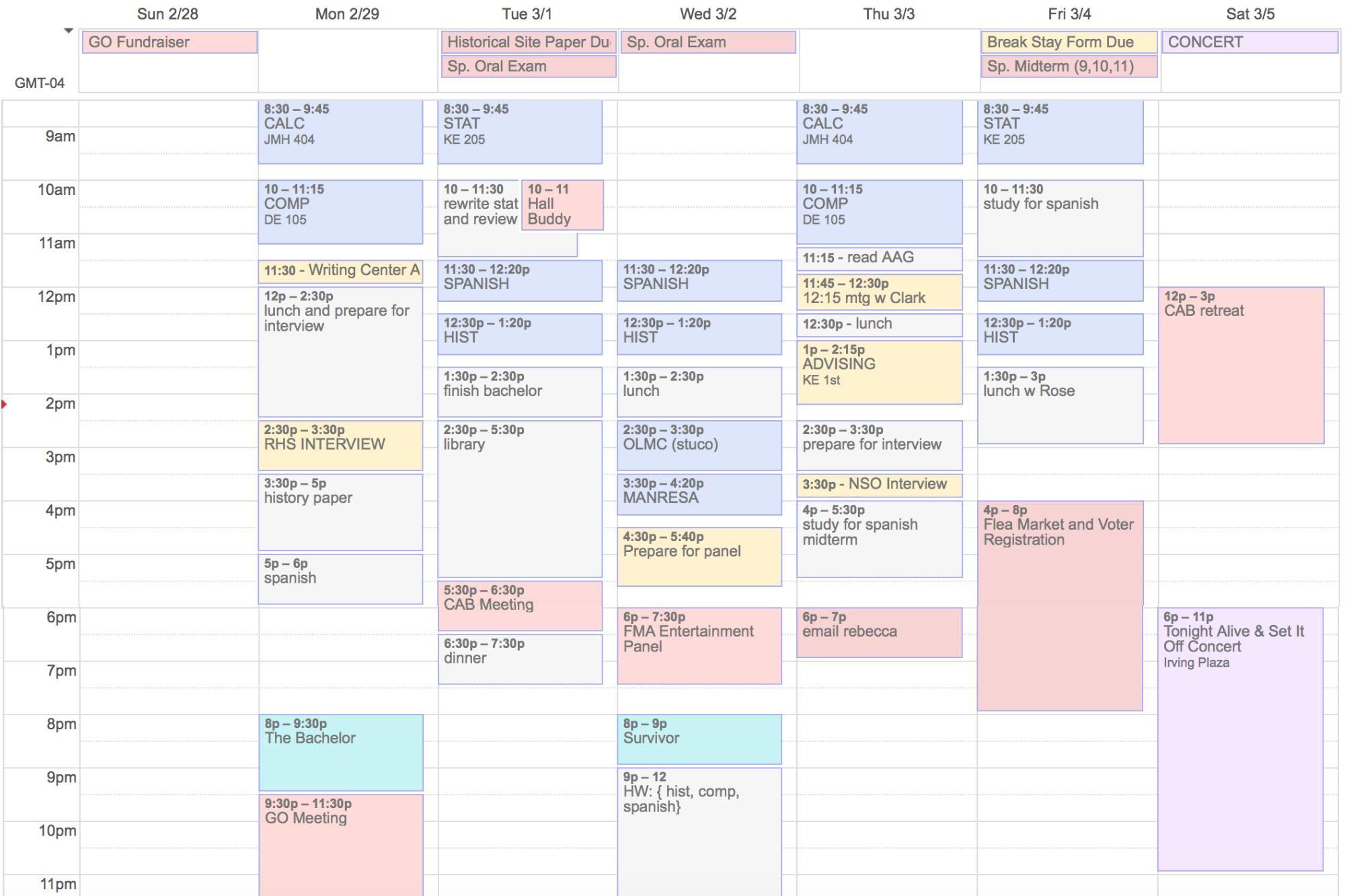 study plan