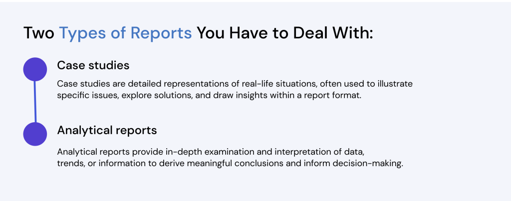 Types of Report in Nutrition